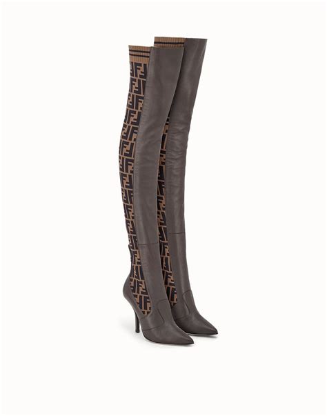 fendi womens boots|thigh high fendi boots.